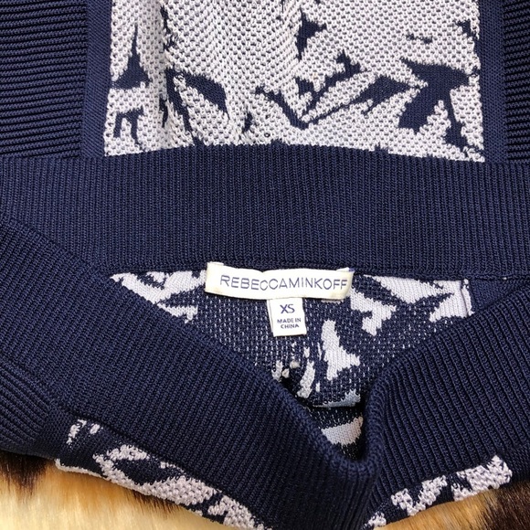 Rebecca Minkoff bodycon color block floral skirt - Picture 2 of 5